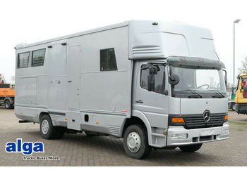 Ciężarówka do przewozu zwierząt Mercedes-Benz 1223 L/Pferdetransporter/Wohnabteil/AHK/3 Sitze: zdjęcie 1