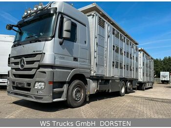 Ciężarówka do przewozu zwierząt Mercedes-Benz 2548 Menke 3 Stock Vollalu Hubdach Komplett: zdjęcie 1