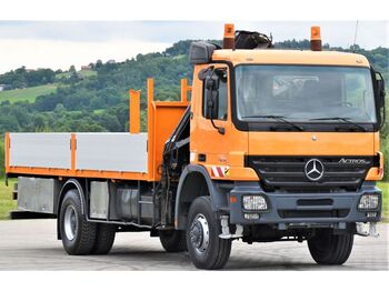 Samochód do drewna, Samochod ciężarowy z HDS Mercedes-Benz ACTROS 1832 PRITSCHE 6,40m * HIAB 144B-1CL/ 4x4: zdjęcie 4
