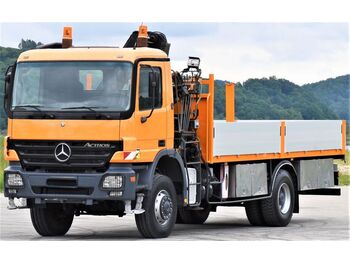 Samochód do drewna, Samochod ciężarowy z HDS Mercedes-Benz ACTROS 1832 PRITSCHE 6,40m * HIAB 144B-1CL/ 4x4: zdjęcie 3