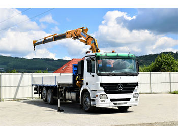 Samochód ciężarowy skrzyniowy/ Platforma, Samochod ciężarowy z HDS Mercedes-Benz ACTROS 2536 Pritsche 8,80m +EFFER 170 3S-CL+FUNK: zdjęcie 1
