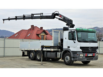 Samochód ciężarowy skrzyniowy/ Platforma Mercedes-Benz ACTROS 2541 Pritsche 6,20m + Kran/FUNK: zdjęcie 1