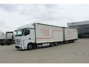 Samochód ciężarowy plandeka Mercedes-Benz ACTROS 2545 L/NR,TRANSIT SET, EURO 5 EEV+SVAN: zdjęcie 1