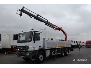 Samochód ciężarowy skrzyniowy/ Platforma, Samochod ciężarowy z HDS Mercedes-Benz ACTROS 3336: zdjęcie 2