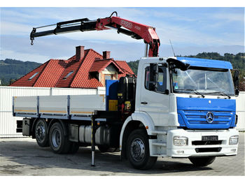 Samochód ciężarowy skrzyniowy/ Platforma, Samochod ciężarowy z HDS Mercedes-Benz ACTROS Pritsche 6,50m + Kran Topzustand!: zdjęcie 1