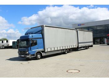 Samochód ciężarowy plandeka Mercedes-Benz ATEGO 822 L, + trailer PANAV TV09L: zdjęcie 1