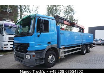 Samochód ciężarowy skrzyniowy/ Platforma Mercedes-Benz Actros 2536 L 6x2 3-Pedal, Pritsche+Ladekran Pal: zdjęcie 1