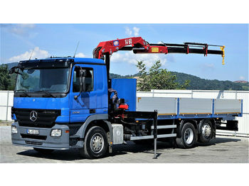 Samochód ciężarowy skrzyniowy/ Platforma Mercedes-Benz Actros 2536 Pritsche 7,50m+ Kran*Topzustand!: zdjęcie 1