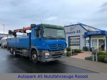 Samochód ciężarowy skrzyniowy/ Platforma Mercedes-Benz Actros 2541 Liftachse Kran Tempomat Klima: zdjęcie 1