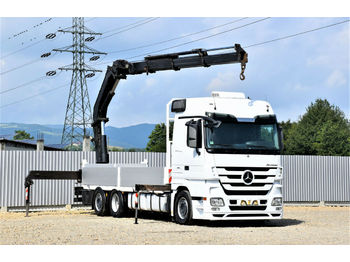 Samochód ciężarowy skrzyniowy/ Platforma, Samochod ciężarowy z HDS Mercedes-Benz Actros 2541 Pritsche 6,50m + HMF 2823-K3/FUNK!!: zdjęcie 1
