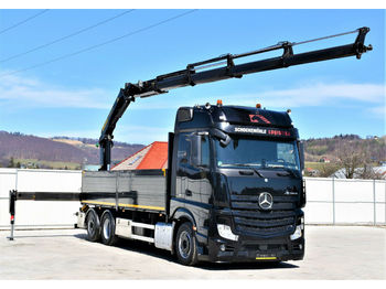 Samochód ciężarowy skrzyniowy/ Platforma, Samochod ciężarowy z HDS Mercedes-Benz Actros 2542 Pritsche 6,50m + PK 18002-EH+FUNK!: zdjęcie 1