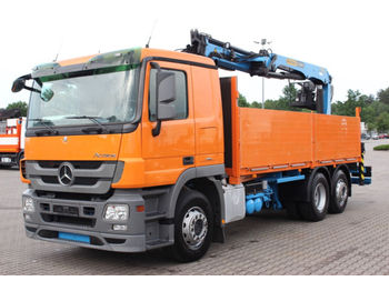 Samochód ciężarowy skrzyniowy/ Platforma Mercedes-Benz Actros 2544 Baustoff Palfinger PK18001L Euro5: zdjęcie 1