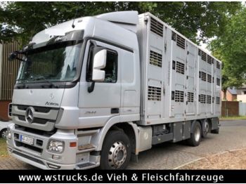 Ciężarówka do przewozu zwierząt Mercedes-Benz Actros  2544 Menke 3 Stock Vollalu: zdjęcie 1