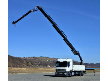 Samochód ciężarowy skrzyniowy/ Platforma, Samochod ciężarowy z HDS Mercedes-Benz Actros 2546 Pritsche 6,25 m+ Kran+JIB+FUNK*6x2*: zdjęcie 1