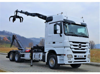 Ciężarówka hakowiec Mercedes-Benz Actros 2548 Abrollkipper + Kran* Top Zustand!!: zdjęcie 1