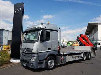 Samochód ciężarowy skrzyniowy/ Platforma Mercedes-Benz Actros 2548 LL 6x2 Containerpritsche/Kran Funk: zdjęcie 1