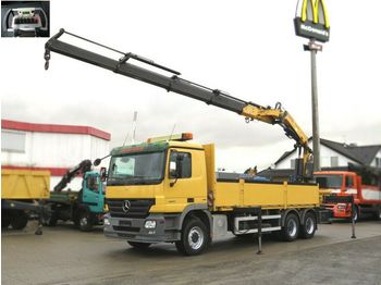 Samochód ciężarowy skrzyniowy/ Platforma Mercedes-Benz Actros 2641 6x4  Pritsche Heckkran 42m/to: zdjęcie 1