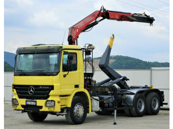 Ciężarówka hakowiec, Samochod ciężarowy z HDS Mercedes-Benz Actros 2641 Abrollkipper 4,80m+ Kran*6x4*: zdjęcie 1