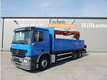 Samochód ciężarowy skrzyniowy/ Platforma Mercedes-Benz Actros 2641 L, 6x4, Palfinger PK 21001 L, Klima: zdjęcie 1