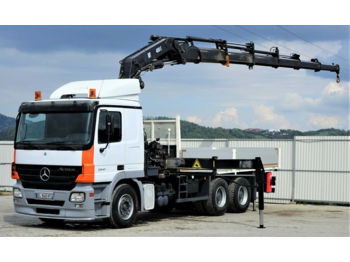 Samochód ciężarowy skrzyniowy/ Platforma Mercedes-Benz  Actros 2641 Pritsche 6,10m+ Kran*6x4*Topzustand: zdjęcie 1