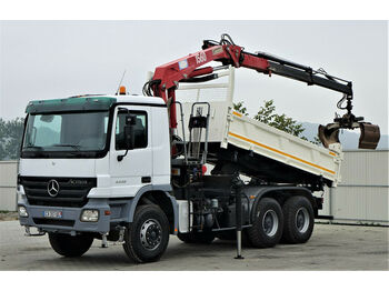 Wywrotka, Samochod ciężarowy z HDS Mercedes-Benz Actros 3336 Kipper 4,60m+Kran/FUNK Topzustand!: zdjęcie 1