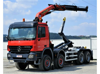 Ciężarówka hakowiec Mercedes-Benz Actros 4141 Abrollkipper 5,20 + Kran 8x6: zdjęcie 1