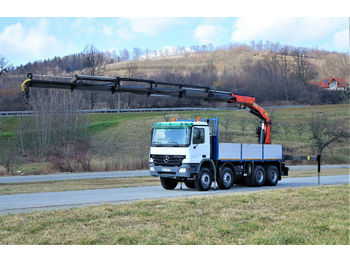 Samochód ciężarowy skrzyniowy/ Platforma Mercedes-Benz Actros 4144 Pritsche 5,80m+KRAN/FUNK *8x4!: zdjęcie 1