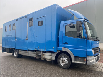 Ciężarówka do przewozu zwierząt Mercedes-Benz Atego 1018, Euro 5, ( 4 Stands / Living ) Horses / Pferde / Chevaux / Paarden: zdjęcie 1