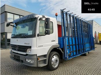 Samochod ciężarowy z HDS Mercedes-Benz Atego 1224 / Glastransport / TEREX Kran: zdjęcie 1