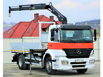 Samochód ciężarowy skrzyniowy/ Platforma Mercedes-Benz Axor 1828 * Pritsche 5,40 m + Kran 4x2*: zdjęcie 1