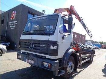 Ciężarówka hakowiec Mercedes-Benz SK 1824 effer 150-35 3x Ext+ remote+hook NEW tyres: zdjęcie 1