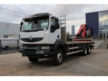 Samochód ciężarowy skrzyniowy/ Platforma Renault KERAX 370 DXI+ FASSI 17 T/M (3x): zdjęcie 1