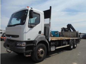 Samochód ciężarowy skrzyniowy/ Platforma, Samochod ciężarowy z HDS Renault Kerax 320: zdjęcie 1