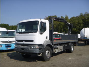 Samochód ciężarowy skrzyniowy/ Platforma, Samochod ciężarowy z HDS Renault Kerax 320.19 4x2 + Hiab 102-S-3 + rotator: zdjęcie 1