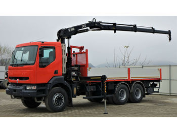 Samochód ciężarowy skrzyniowy/ Platforma Renault Kerax 410 DXI*Pritsche6,30m+Kran/FUNK*Topzustand: zdjęcie 1