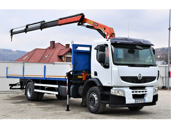 Samochód ciężarowy skrzyniowy/ Platforma, Samochod ciężarowy z HDS Renault Premium 320 DXI Pritsche 8,30m+Kran/Funk*: zdjęcie 1