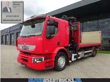 Ciężarówka kontenerowiec/ System wymienny, Samochod ciężarowy z HDS Renault Premium 370 Afzetsysteem + Palfinger 14080 kraan: zdjęcie 1