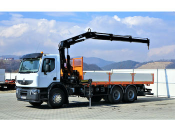 Samochód ciężarowy skrzyniowy/ Platforma Renault Premium 370 DXI Pritsche 6,50m+Kran *6x4*: zdjęcie 1