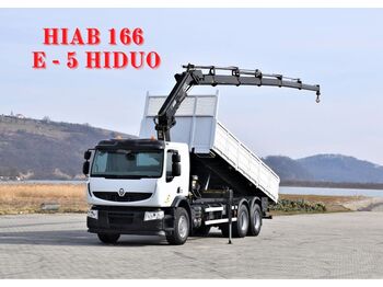 Samochod ciężarowy z HDS, Wywrotka Renault Premium 370 * HIAB 166 E-5 HIDUO/FUNK * TOP: zdjęcie 1