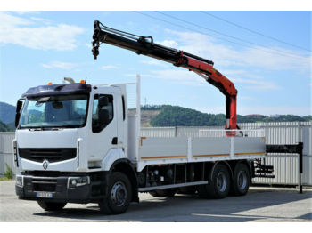 Samochód ciężarowy skrzyniowy/ Platforma Renault Premium 410 DXI Pritsche 7,20m+Kran *6x4*: zdjęcie 1