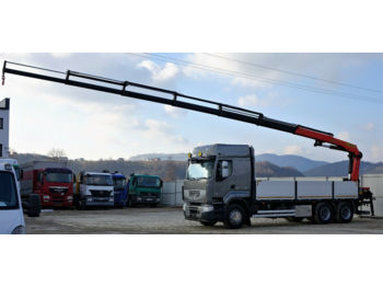 Samochód ciężarowy skrzyniowy/ Platforma Renault Premium 460 DXI Pritsche 6,15m+Kran Topzustand!: zdjęcie 1