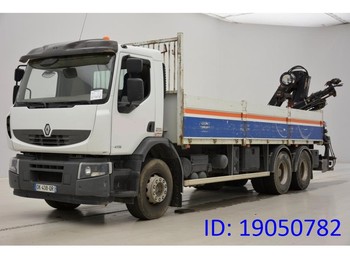 Samochód ciężarowy skrzyniowy/ Platforma, Samochod ciężarowy z HDS Renault Premium Lander 410 DXi - 6x2: zdjęcie 1
