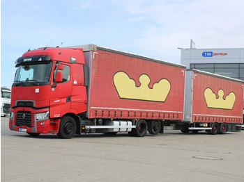 Samochód ciężarowy plandeka Renault T520, 6x2, TRANSI SET + trailer HIPOCAR HTV18: zdjęcie 1