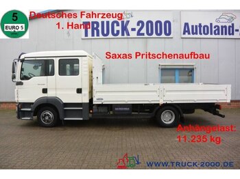 MAN TGL 8.180 Doppelkabine 2 x Anhängerkupplung 1.Hd - samochód ciężarowy skrzyniowy/ platforma