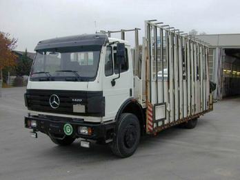 Mercedes-Benz 1420 L Glastransporter mit Kran - Samochód ciężarowy skrzyniowy/ Platforma