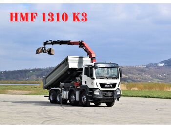 Samochod ciężarowy z HDS MAN TGS 35.480 * KIPPER 5,30m + HMF 1310-K3FUNK* 8x4 