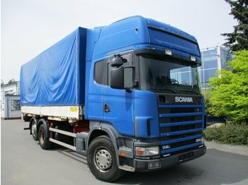 Samochód ciężarowy plandeka Scania 114L380 6x2 EURO 2 BDF: zdjęcie 1