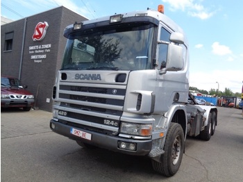 Ciężarówka hakowiec Scania 124 420 Lames Big axle: zdjęcie 1