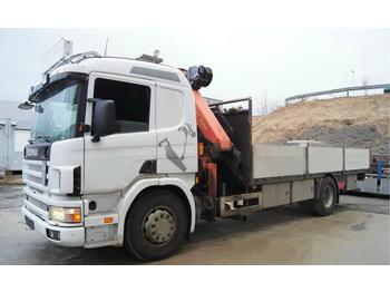 Samochód ciężarowy skrzyniowy/ Platforma Scania 94 D crane truck Palfinger PK21000 hiab fassi: zdjęcie 1