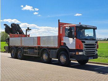 Samochód ciężarowy skrzyniowy/ Platforma, Samochod ciężarowy z HDS Scania P410 hiab322e-7 hipro: zdjęcie 5